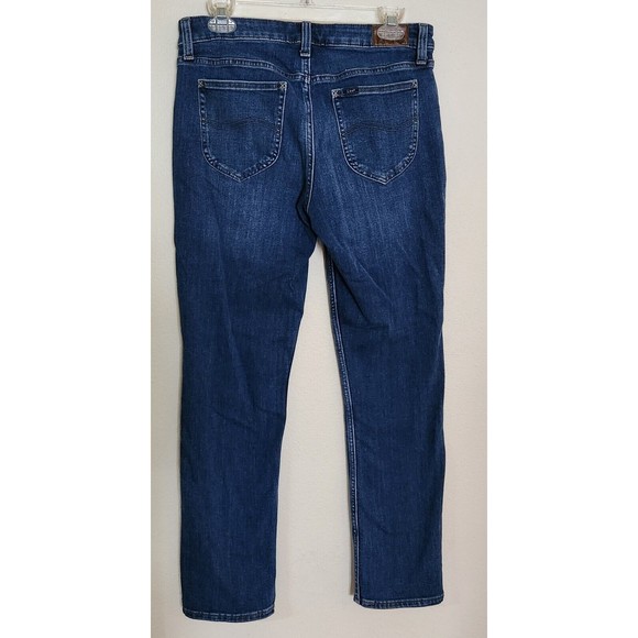 Lee Jeans Women Size 8 Regular Fit Straight Leg Mid Rise Stretch - Picture 2 of 5